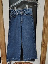 Boys Gap Denim wide leg blue jeans size 10 adjustable