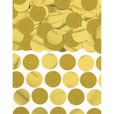 Shimmering Gold Glitter Foil Circle Confetti - 2.25 oz. 360220.19