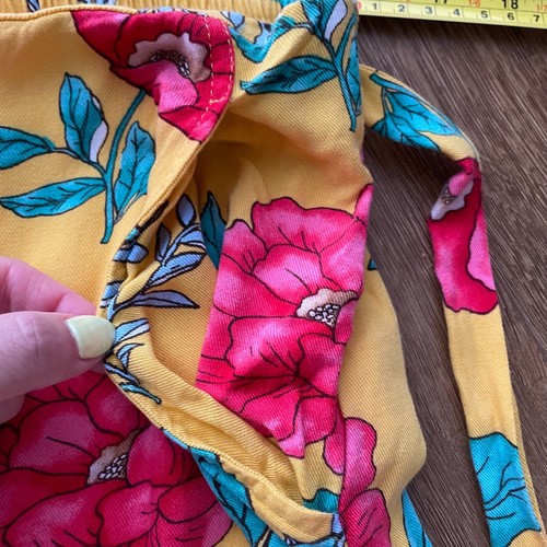 Forever 21 Pull Jambe Large Grand Palazzo Floral Années 70 Femme Taille 0 X Jaune - Photo 4/9