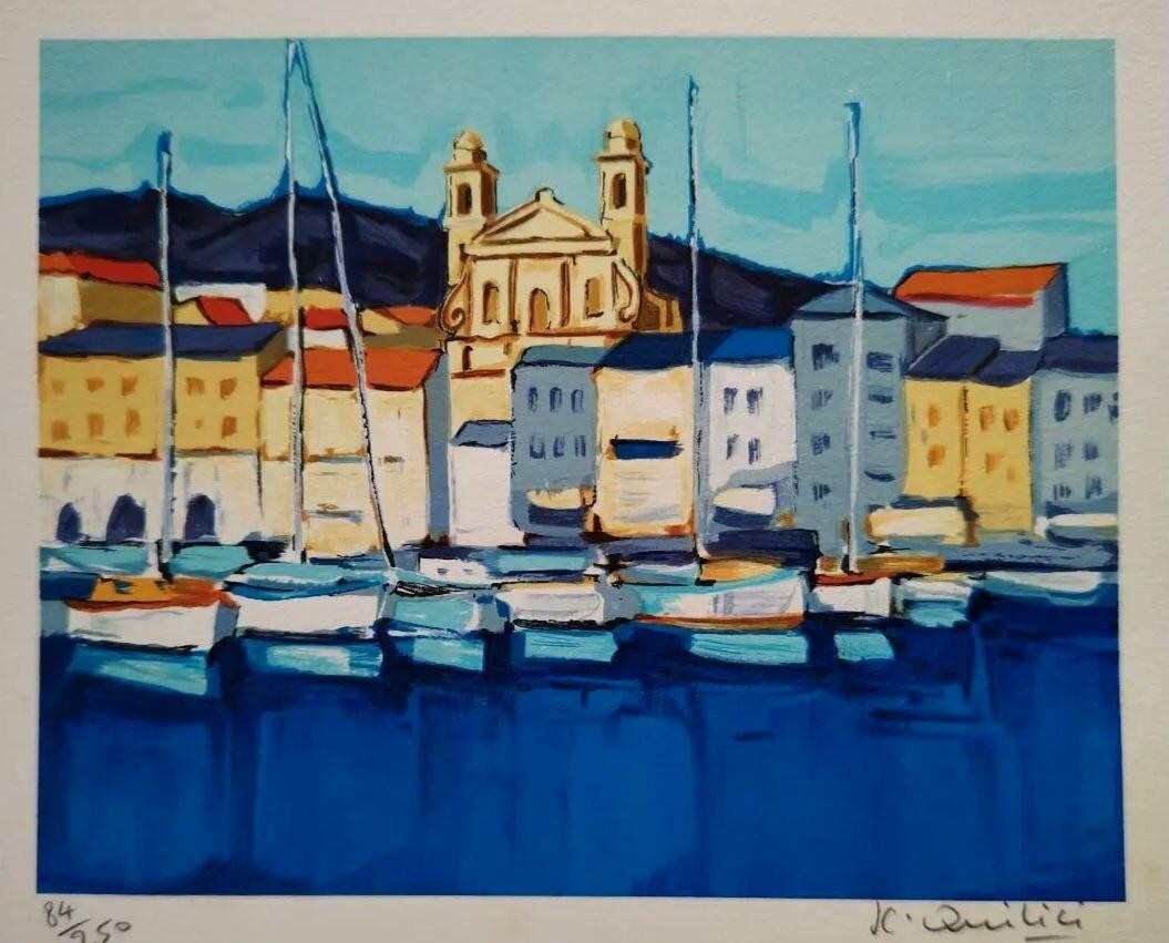 Jean Claude Quilici (French) - Corsica Original Serigraph Print