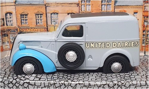 Corgi 1/43 Scale 96866 - Ford Popular Van (United Dairies) Grey/Blue - REWORKED - Picture 4 of 5