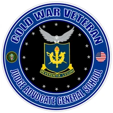 Cold War Veteran Judge Advocate General School Bumper Sticker Military Decal 5"