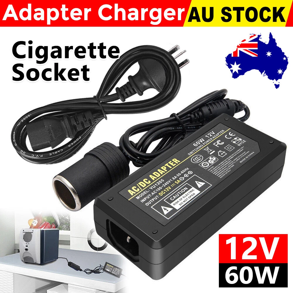 240V to 12V Cigarette Lighter Socket Adapter AC to DC Power Supply