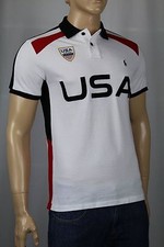Ralph Lauren White USA Custom Fit Polo Shirt NWT