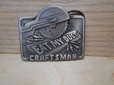 The Great American Buckle "Craftsman~Eat My Dust" Belt Buckle Made in USA 1995