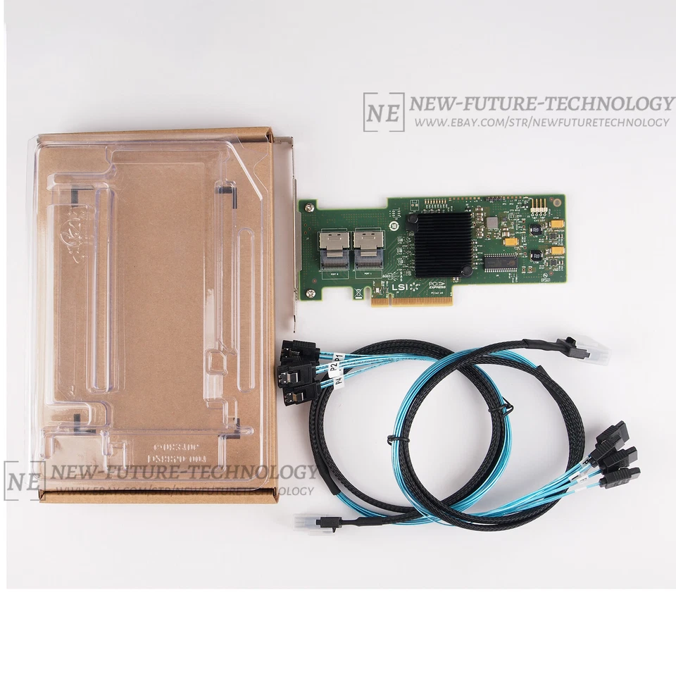 LSI 6Gbps SAS HBA 9211-8I IT Mode P20 ZFS FreeNAS unRAID + 2*SFF-8087 SATA US - Image 2 of 4