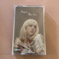 SEALED NEW Billie Eilish Happier Than Ever CLEAR Cassette RARE POP MADE IN UK