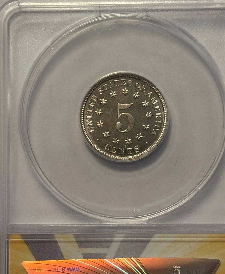 1883 Proof Shield Nickel  Graded ANACS PF64 Cameo - Image 4 of 4