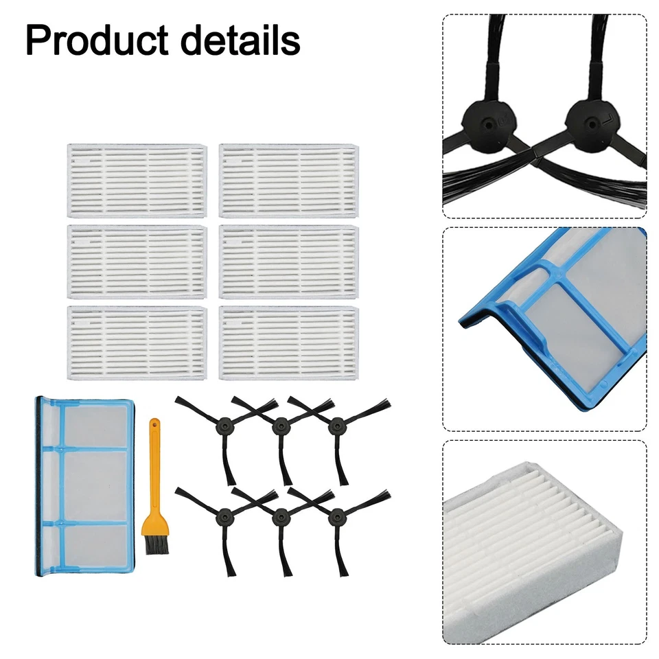 Side Brush Filter Set Replace For Ilife V3S/V5/V5s Pro V55/V50 Vacuum Cleaner - Image 3 of 4