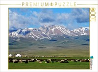 Calvendo Puzzle Sommerweide, Song Kul, Kirgisistan 1000 Teile Puzzle Quer | 1000
