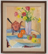 No.: 1076 oil painting with frame painting oil painting still life flowers fruit