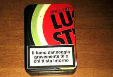 SCATOLA VUOTA Porta Sigarette LUCKY STRIKE in metallo vintage per collezionisti