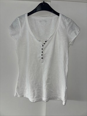 Pimkie Damen T-Shirt, Weiß, Größe S