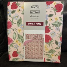 New super king Duvet Set Superking reversible strawberry 