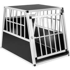 Hundetransportbox single Schnubi mit schräger Rückwand Hundebox schwarz B-Ware Hundetransportbox single Schnubi mit schräger Rückwand Hundebox schwarz B-Ware