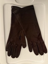 VTG made In Italy Leather Gloves Burgundy Brown 7