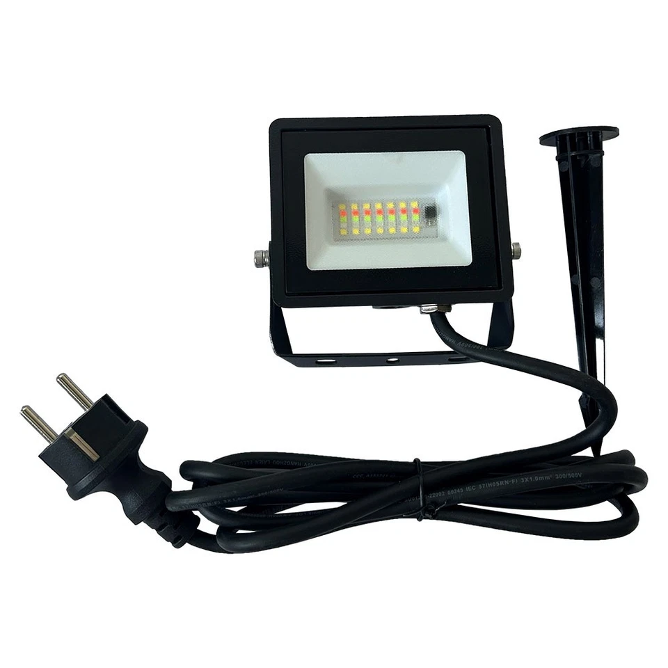Müller-Licht LED Fluter Strahler Schwarz IP44 10W RGB Dimmbar Fernbedienung - Bild 1 von 1