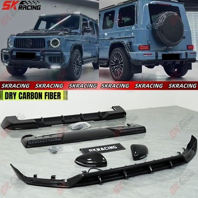 For Benz G63 AMG W465 25+ Dry Carbon Fiber Front Rear Lip Roof Spoiler Body Kits