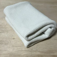 Vintage Baby Morgan Thermal Blanket White Cotton Waffle Weave USA