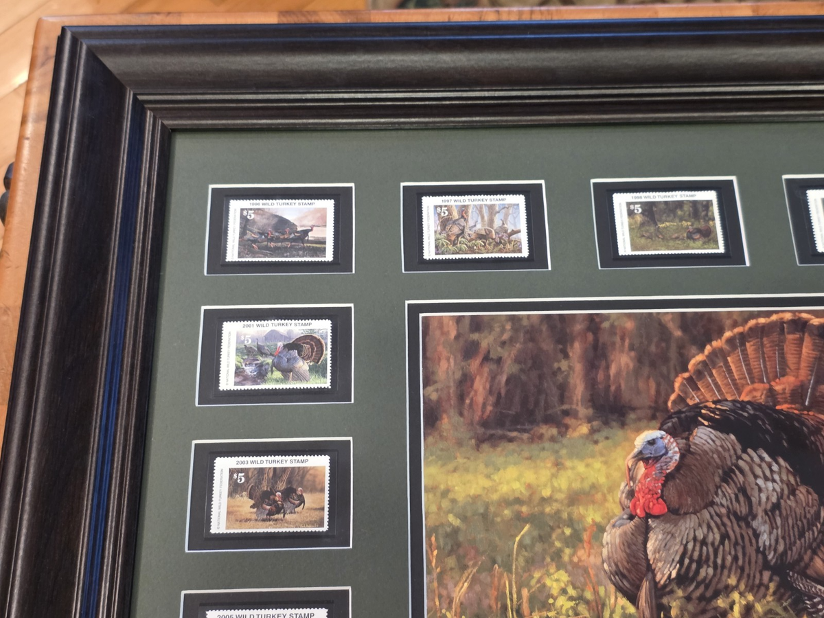 NWTF National Wild Turkey Federation Framed Stamp Collection 1996