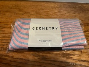 Geometry Pink & Blue Striped Absorbent Fitness Gym Towel 16"x30"~NEW!!!!