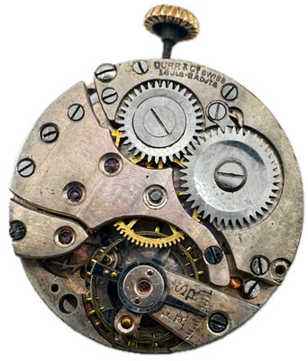 Antique 23mm Lancet Durr & Co. 17 Jewel Mechanical Pocket Watch Movement Swiss