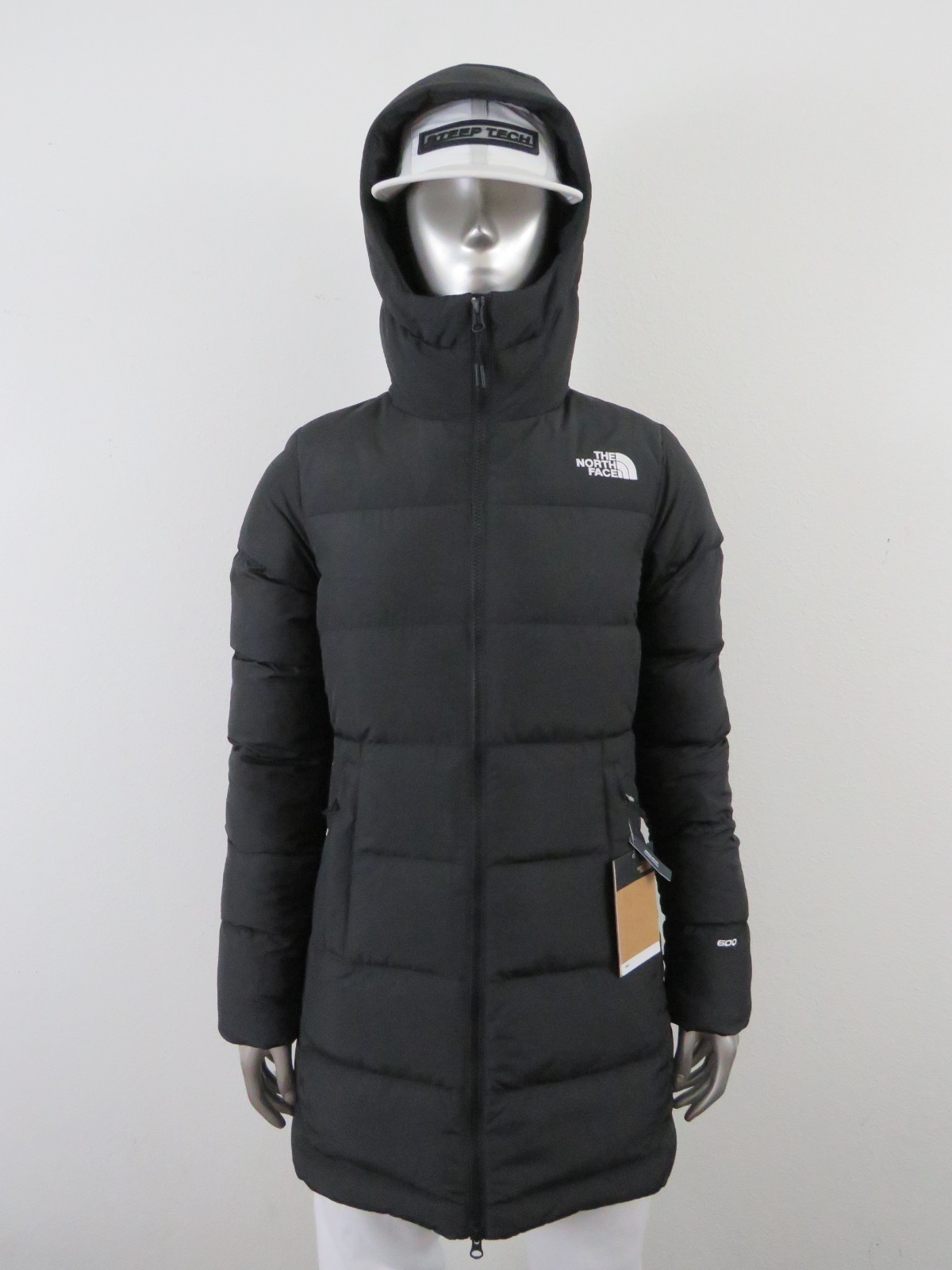 Womens The North Face Gotham Mid Parka 600-Down Winter Jacket Hooded - Black