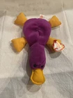 Ty Beanie Baby "Patti" Deep Fuchsia Platypus MWMT VTG with Tag Errors