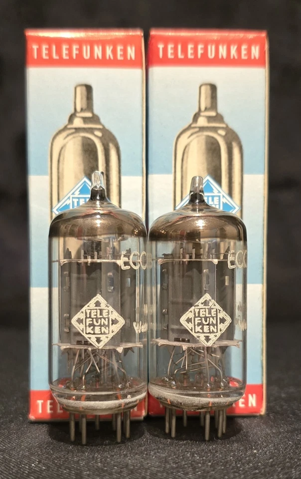 TELEFUNKEN 12AX7 ECC83 ТРУБКА ЛЕГЕНДАРНЫЙ БРИЛЛИАНТ МАРКА ЗАПАДНОЙ ГЕРМАНИИ ПОДОБРАННЫЙ НАБОР - Изображение 2 из 4