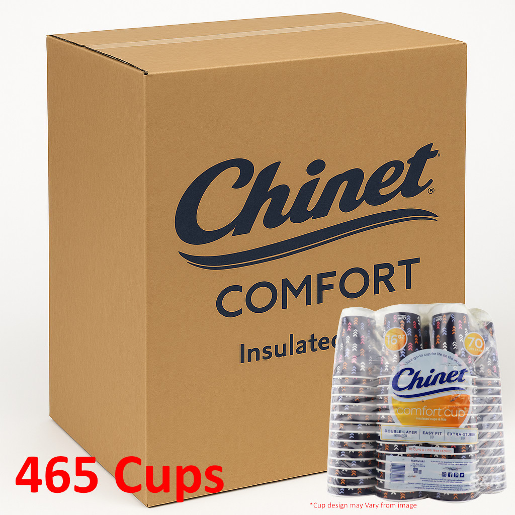 Chinet Comfort Cup Insulated Hot Cups 16 oz – Case of 465 – Item #63607