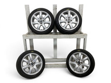 Mini Cooper 16 Silver Bridge Spoke Wheel Set R94 36116775684 2002-2015 R5x Clr5