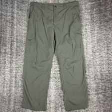 Columbia Omni-Shade Mens Green Cargo Pants 40W 32L Sun Protection Hiking Fishing