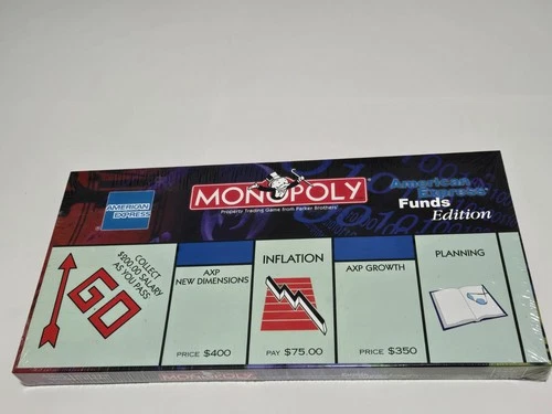 Vtg Monopoly American Express Funds Edition Hasbro 2000 USAopoly NEW SEALED OOP