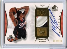 2008/09 UD SP AUTHENTIC AUTOGRAPH PATCH MARREESE SPEIGHTS /499 3 COLOR