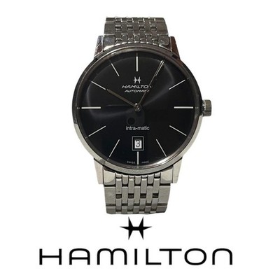 Hamilton IntraMatic Automatic 38mm Stainless Steel Black Dial Caseback