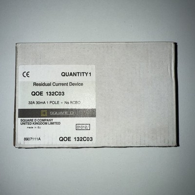 Schneider QOVs QOE 32A 32 Amp RCBO C32 QOE132C03 Square D 30mA MwSt Reg d