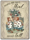 Agedsign Alice in Wonderland Poster, Vintage Tin Metal Signs People who Don't Th