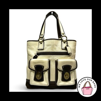 Rare $658 COACH 65th Anniversary GIGI SPECTATOR Tote Leather Legacy Stripe 11569