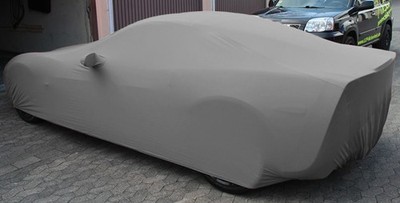 Vollgarage Schutzdecke Indoor Grau mit Spiegeltaschen für Corvette C6 Gran Sport