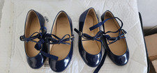 Janie and Jack Girls Navy Blue Patent Mary Jane Flats Shoes Size 9 NWT