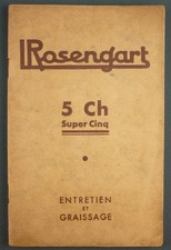 ROSENGART AUTOS - WARTUNGSANLEITUNG 5 PS SUPE...