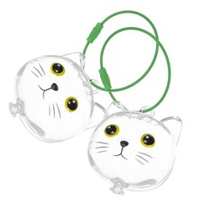 2 Pcs Pet Hair Collector Keychain Transparent Capsule Cat Hair Memorial Keepsake