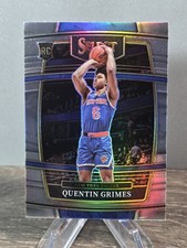 2021-22 Panini Select #24 Quentin Grimes Silver Prizms New York Knicks Rookie
