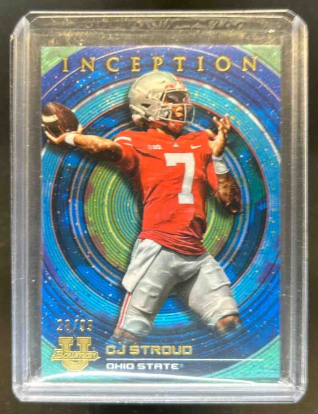 2022 Bowman University Inception CJ Stroud Blue Foil V1 #/99