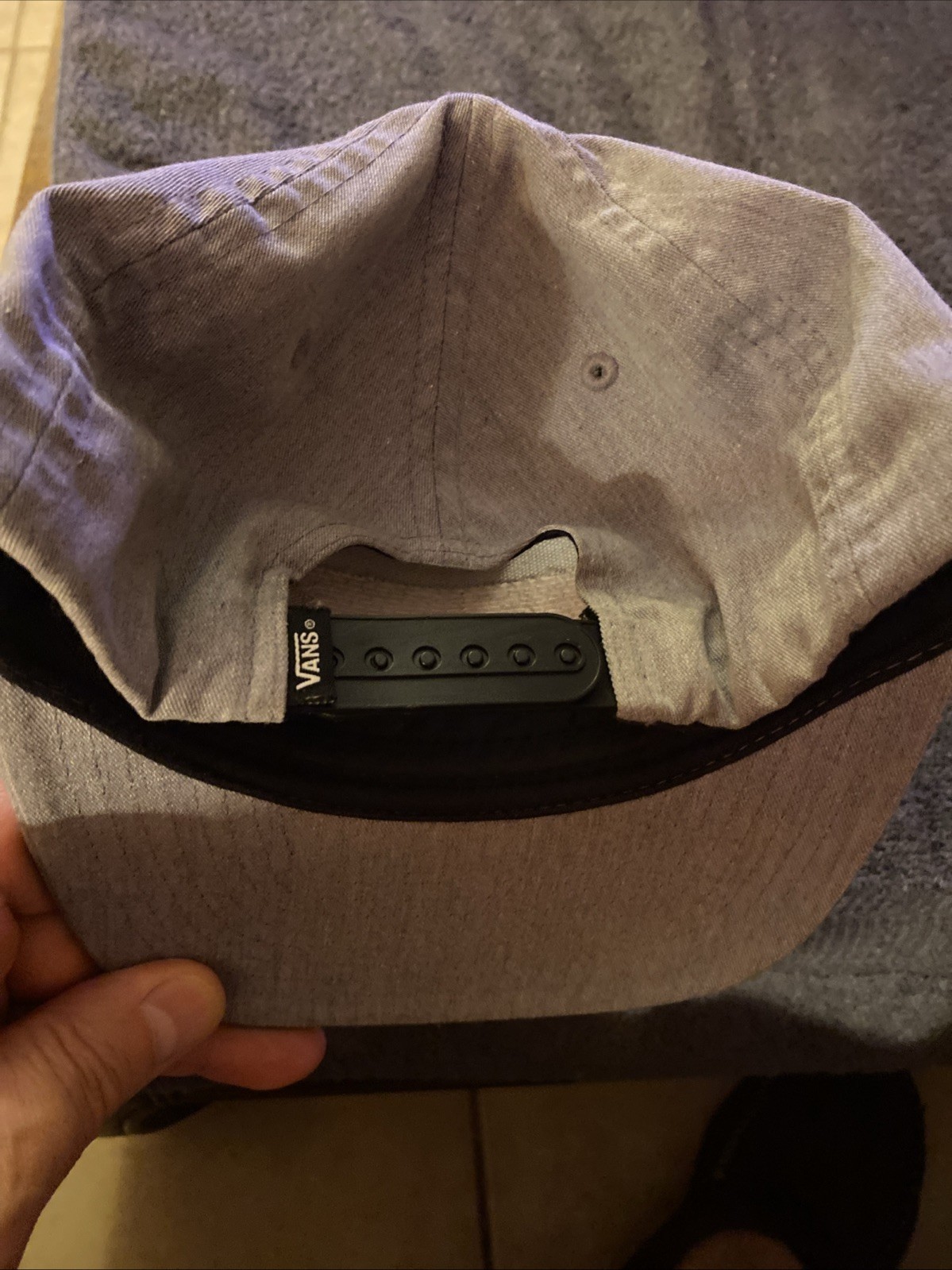 Vans Logo Full Patch Hat Gray SnapBack Flat Brim … - image 4