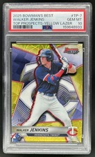 2025 Bowman's Best Walker Jenkins Prospect Yellow Lazer Refractor #/75 PSA 10
