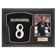 Steve McManaman Signed Real Madrid 1999-2000 Away Football Shirt. Icon Frame