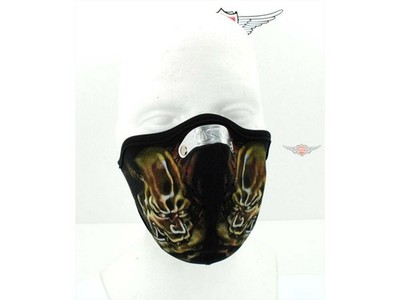 Maske Chopper Jet Helm Black Custom Neopren Warrior