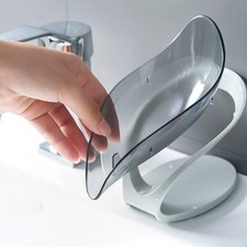 1 Pack Soap Dish Holder Leaf Shape, Self-Draining Soap Dish Holder, Leaf Shape