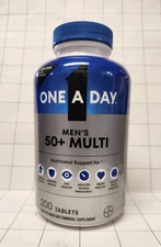 ONE A DAY 50+ MEN'S MULTIVITAMIN-MULTIMINERAL  200 TABLETS EXP 2027/02 or ......